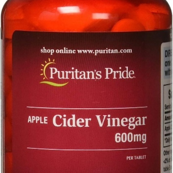 Apple Cider Vinegar 600mg, Frasco 200 tabletas PURITANS PRIDE