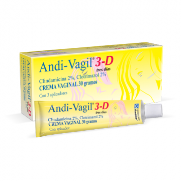 Andi Vagil 3D, crema con 3 aplicadores, tubo 30g, Andifar