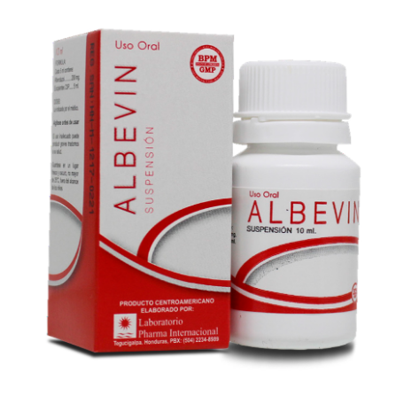 Albendazol - Albevin  Suspension 200mg/5ml, Frasco 10ml