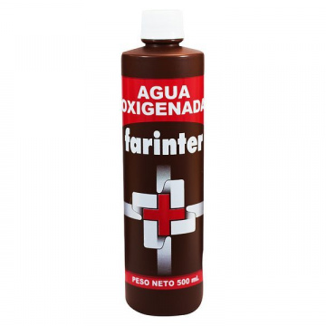 Agua Oxigenada, Farinter, frasco 500ml