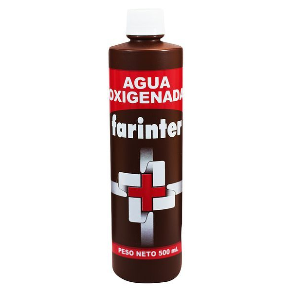 Agua Oxigenada, Farinter, frasco 500ml