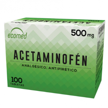 Acetaminofen 500mg, Ecomed, 1 de 100 tabletas