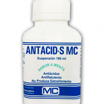 Antacid-S MC, sabor menta, frasco 180 ml