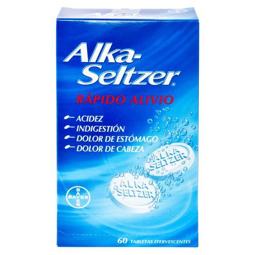Alka-seltzer efervescente azul, 1 de 60 tabletas