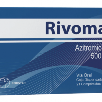 Azitromicina Rivomac 500mg, 1 de 21 comprimidos