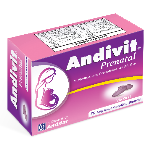 Andivit Prenatal, Caja 30 Capsulas
