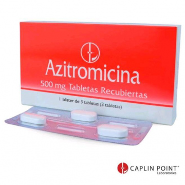Azitromicina 500mg CAPLIN, 1 de 30 tabletas