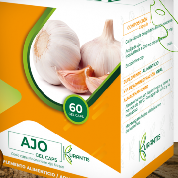 Ajo Gel Caps Kurantis, Caja 60 capsulas