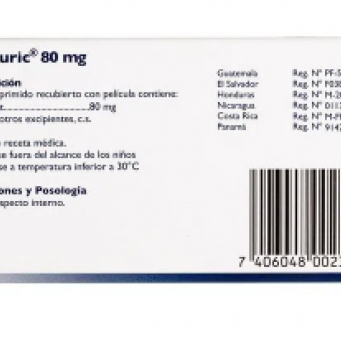 Adenuric 80mg, Caja 28 comprimidos