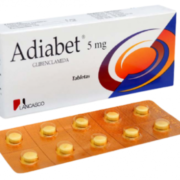 Adiabet 5mg, 1 de 100 tabletas LANCASCO