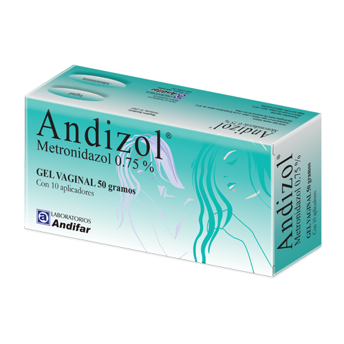 Andizol Gel Vaginal, Metronidazol 0.75% + 10 Aplicadores