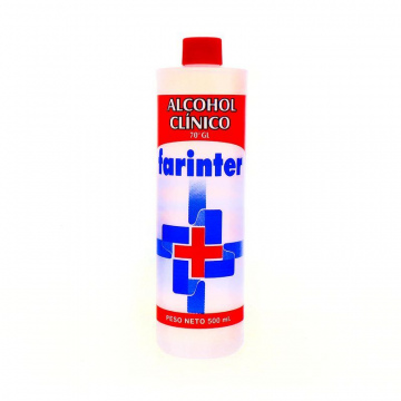 Alcohol Clinico, Farinter, frasco 500ml