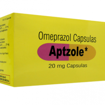 APTZOLE Omeprazol capsulas, 1 de 100 capsulas Pharmainternacional