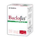 Bacloflex 20mg, frasco 30 tabletas