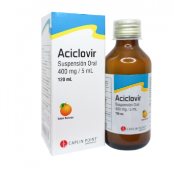 Aciclovir 400mg/5ml, CAPLIN, frasco 120ml