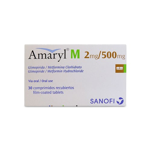 Amaryl M 2mg/500mg x 30 comprimidos