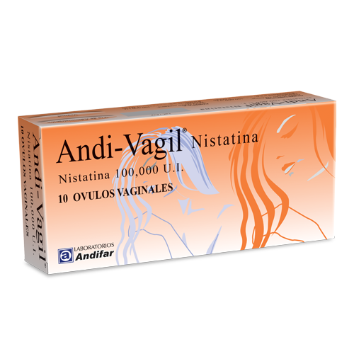 Andi Vagil Nistatina, Caja 10 Ovulos Vaginales